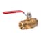 Mueller Industries Homewerks 1/2 in. Brass FIP Ball Valve with Drain Full Port Quarter-Turn Lever For Water/Oil/Gas 107-753NL - alternate 1